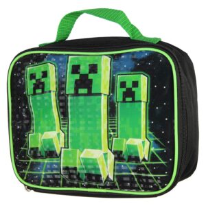 Minecraft Creeper Stalk Video Game Insulated Lunch Box Bag Tote