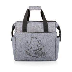 picnic time disney winnie the pooh on the go lunch bag, soft cooler lunch box, insulated lunch bag, (heathered gray)