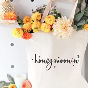 The Cotton & Canvas Co. Honeymoonin' Wedding, Beach, Shopping and Travel Resusable Shoulder Tote and Handbag