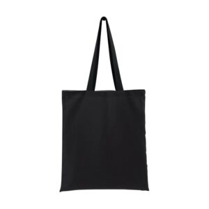 hooshing canvas tote bag black 100% cotton with zipper and inside pocket reusable shoulder bag for shopping travel work school
