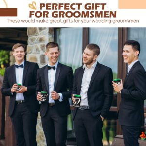 Sacubee 6 Pack Groomsmen Best Man Proposal Can Coolers Bachelor Gifts Groomsmen Gifts Funny Novelty Neoprene Hugger Can Sleeve Favors for Bachelor Party for Wedding Party Beer Holder