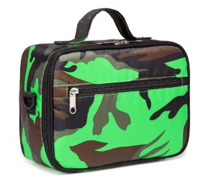 bluefairy kids insulated lunch box for boys lunch bag lunch box carrier for boys for elementary school kindergarten (camo green)