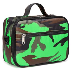 BLUEFAIRY Kids Insulated Lunch Box for Boys Lunch Bag Lunch Box Carrier for Boys for Elementary School Kindergarten (Camo Green)