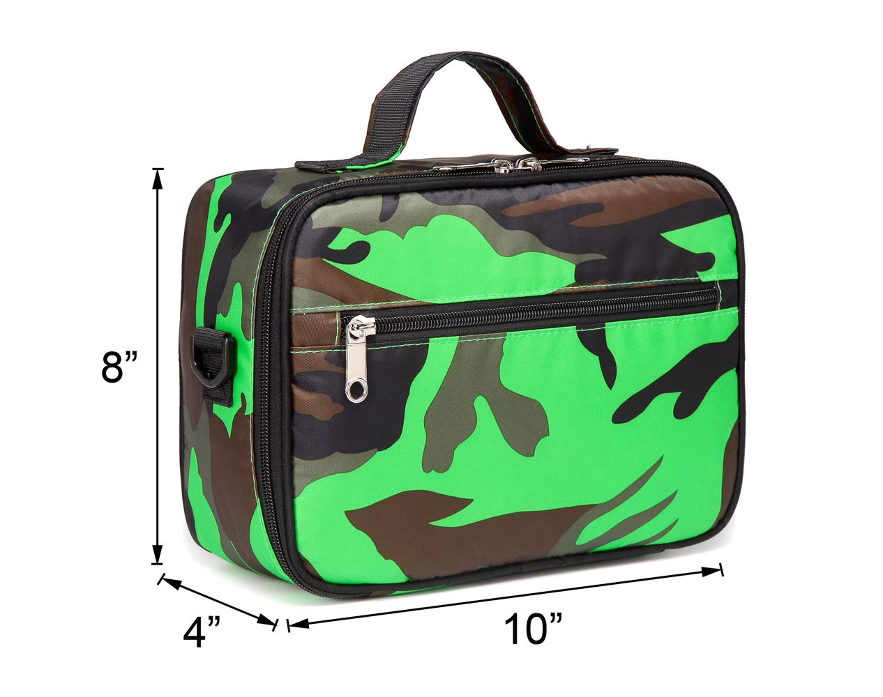 BLUEFAIRY Kids Insulated Lunch Box for Boys Lunch Bag Lunch Box Carrier for Boys for Elementary School Kindergarten (Camo Green)