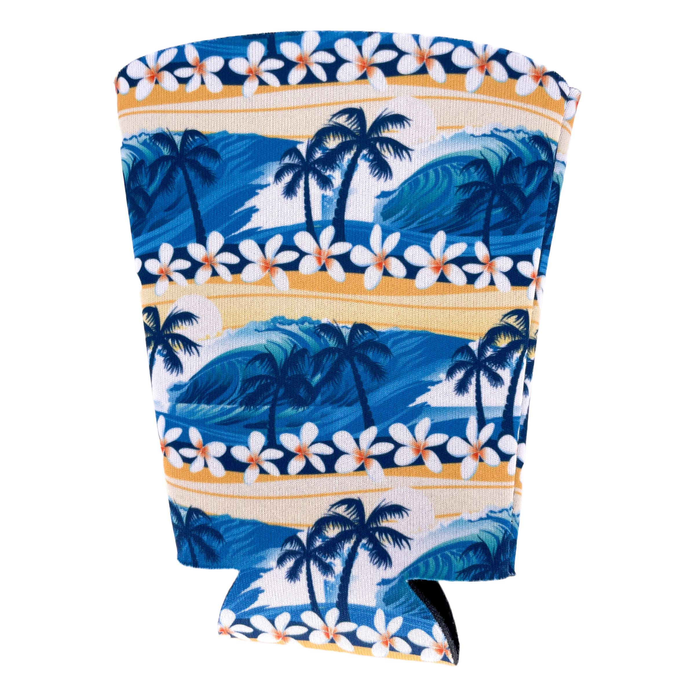 Waves Beach Tropical Pattern Pint Glass Coolie