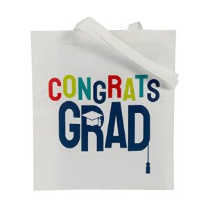 fun express large congrats grad tote bags - apparel accessories - 12 pieces