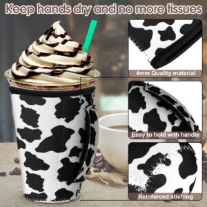 30 Pcs Reusable Iced Coffee Sleeve for Cold Beverages Cups Reusable Neoprene Insulator cup Sleeve with Handle Neoprene Holder Suitable for Hot And Cold Coffee or Ice Drink Fits 16-32oz Cups