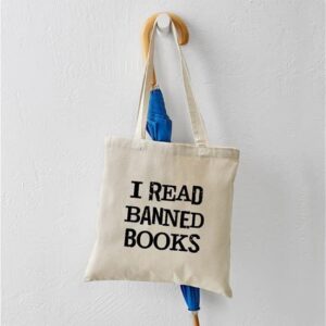 CafePress I Banned Books Canvas Tote Shopping Bag