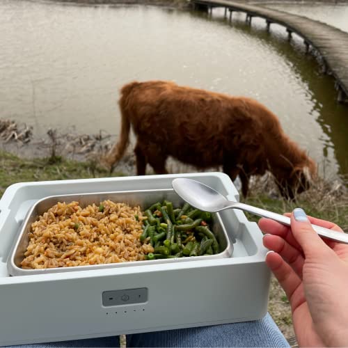 Steambox: The Self-Heating Lunchbox - Battery Powered Electric Lunch Box And Food Warmer - Leak Proof BPA Free Dishwasher Safe