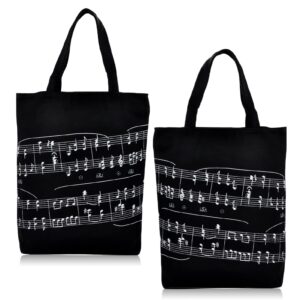 cocomk reusable grocery bags,music bag,canvas tote bag perfect for shopping,laptop,school books medium