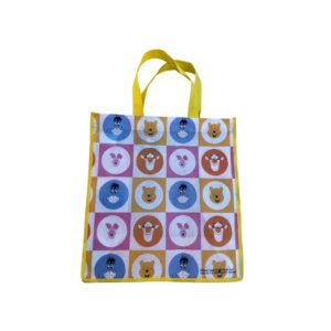 winnie the pooh, tigger, piglet, and eeyore large reusable tote bag mullticolored