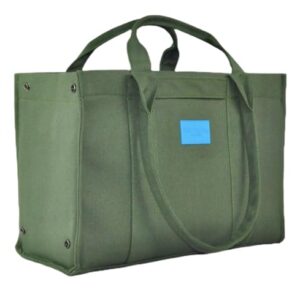 New 2024 Canvas Tote Bag, available in XL or Medium Size, Folds Flat, Slip-in Pockets, Removable Base, Anti-Theft Pocket