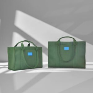 New 2024 Canvas Tote Bag, available in XL or Medium Size, Folds Flat, Slip-in Pockets, Removable Base, Anti-Theft Pocket