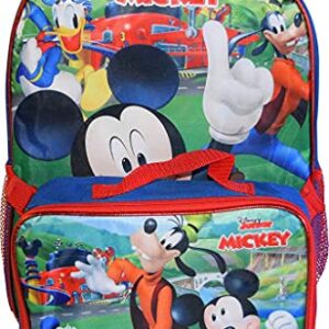 Mickey Mouse 16" Backpack W/Detachable Lunch Box