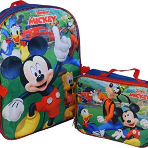 Mickey Mouse 16" Backpack W/Detachable Lunch Box