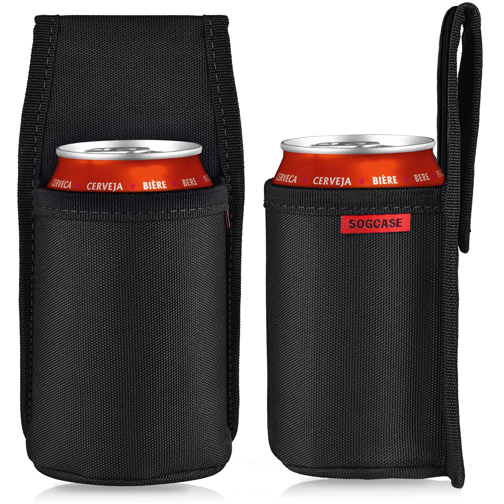 SOGCASE Beverage Holster Portable Water Bottle Sleeve Bag Beer Pouch for Canned Beverages, Beer and More (1 Pack)