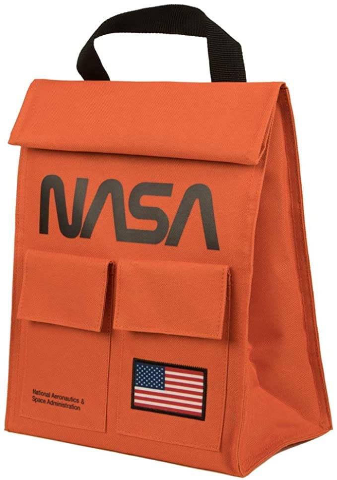 Bioworld NASA orange insulated tote Lunch Bag