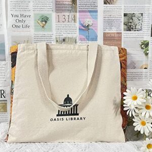 Keanoo Canvas Tote Bag for Aesthetic Women, Cute Tote Bags with Zipper Big Canvas Shoulder Bag for Shopping Beach Gift