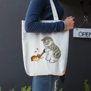 Cinar Tote Bag, Canvas Tote Bag For Women With Cat Print, Aesthetic Stuff, Bags For Bags For Women, Beach Bag, Canvas Tote Bag, Grocery Bags, School Tote Bag, Cute Gifts, Bridesmaid Gifts