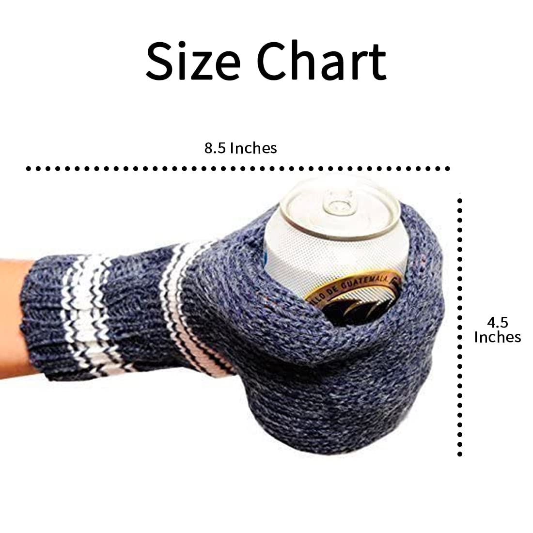 Suzy Kuzy Beer Mitt (Official - Knit Beer Mitt :: Blue/White