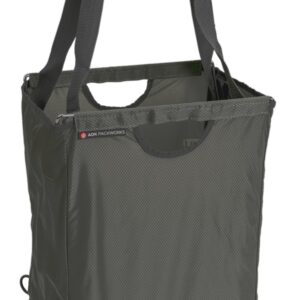 ADK Packbasket (Charcoal Grey) Multifunctional Durable Structured Tote / Reusable Shopping Bag That Folds Flat / Holds 30 lbs.