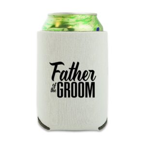 father of the groom wedding can cooler - drink sleeve hugger collapsible insulator - beverage insulated holder