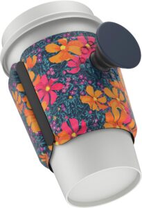 popsockets popthirst cup sleeve, drink holder, koozie - flower power