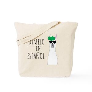 cafepress spanish teacher gift dímelo en espa& tote bag canvas tote shopping bag