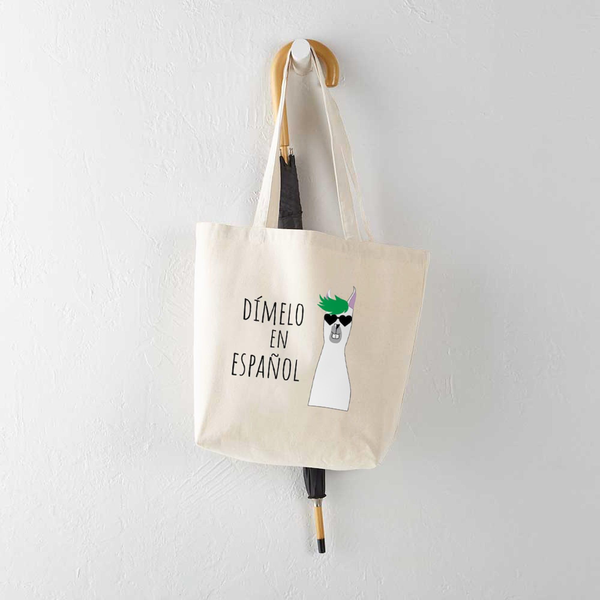 CafePress Spanish Teacher Gift DíMelo En Espa& Tote Bag Canvas Tote Shopping Bag