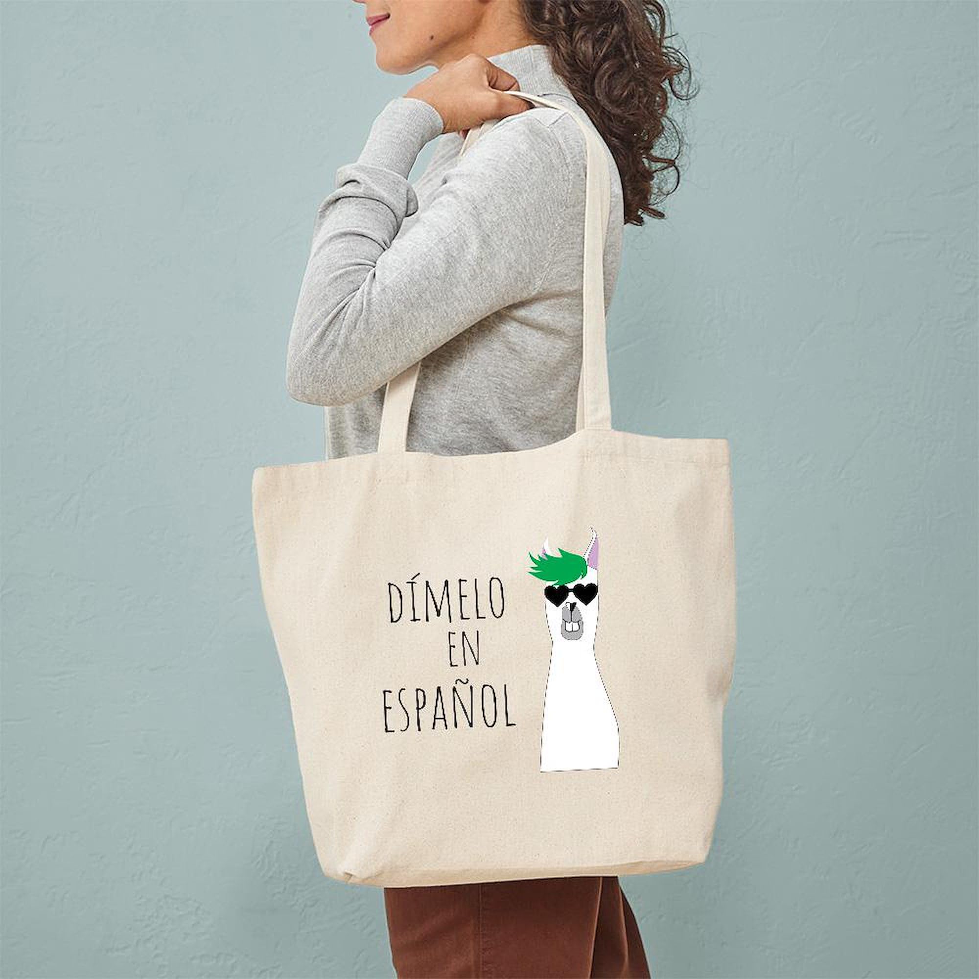 CafePress Spanish Teacher Gift DíMelo En Espa& Tote Bag Canvas Tote Shopping Bag