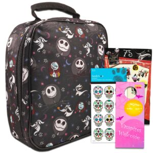 nightmare before christmas lunch bag set - bundle with jack skellington lunch box, stickers, more | nightmare before christmas lunch box