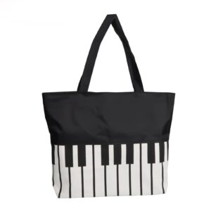 cocomk handbag reusable grocery bag shoulder shopping bag tote bag for music teacher girls gift bag