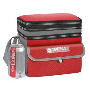 tirrinia insulated lunch bag for women men, leakproof expandable reusable lunch box for adult, lunch cooler tote for office work, red