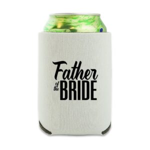 father of the bride wedding can cooler - drink sleeve hugger collapsible insulator - beverage insulated holder
