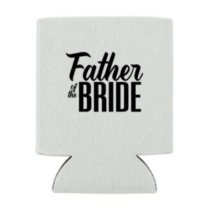 Father of the Bride Wedding Can Cooler - Drink Sleeve Hugger Collapsible Insulator - Beverage Insulated Holder