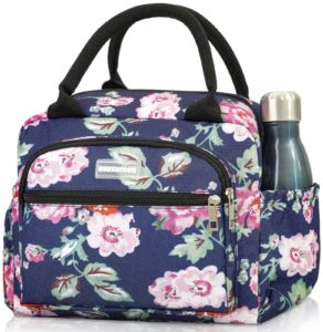 musumen triple insulated lunch bag for women - 300d oxford fabric, leak-proof, waterproof, and spacious with multiple pockets