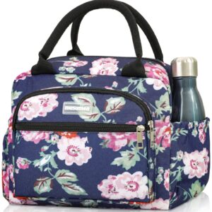 musumen Triple Insulated Lunch Bag for Women - 300D Oxford Fabric, Leak-Proof, Waterproof, and Spacious with Multiple Pockets