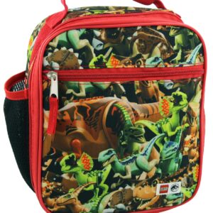 Lego Jurassic World Dinosaurs Boys Soft Insulated School Lunch Box (One Size, Lego Jurassic)