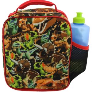 Lego Jurassic World Dinosaurs Boys Soft Insulated School Lunch Box (One Size, Lego Jurassic)