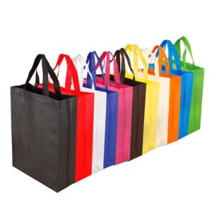 Cihomia 10-50pcs Custom Reusable Heavy Duty Tote Bag 9.8X3.9x13.7 Inch Personalized Logo Text Beach Shopping (50 PCS)