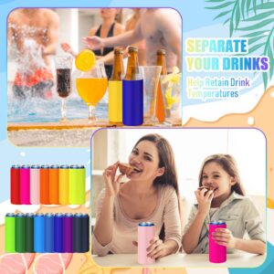 150 Pack Slim Can Cooler Sleeves Blank Reusable Neoprene Insulated Beer Sleeve for Can Cooler Sleeves DIY Sublimation Cover Coolies for Soda Drink Water Bottles Birthday Wedding Party (Blank Style)