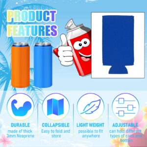 150 Pack Slim Can Cooler Sleeves Blank Reusable Neoprene Insulated Beer Sleeve for Can Cooler Sleeves DIY Sublimation Cover Coolies for Soda Drink Water Bottles Birthday Wedding Party (Blank Style)