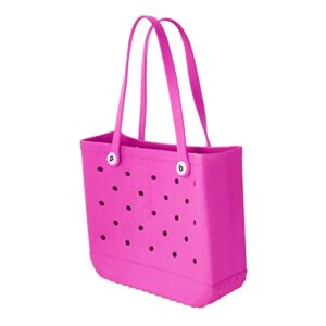 rubber beach bag tote bags, waterproof washable eva portable travel bags open tote bag silicone basket for beach,sport,market, 15.6×12.2×5.1''