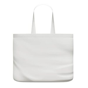 bagz club canvas tote bag with 52 iron on letters for customization white