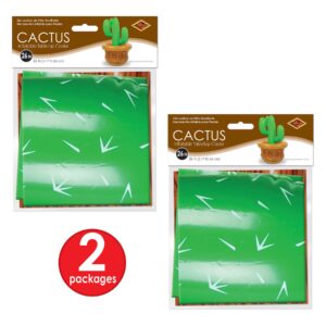 Beistle Inflatable Cactus Coolers, 2 Pack, 26” x 18”, Each Holds Approx. 24 12 oz. Cans - Drink Cooler, Drink Containers for Parties, Cactus Party Decorations, Western Fiesta Party Decorations