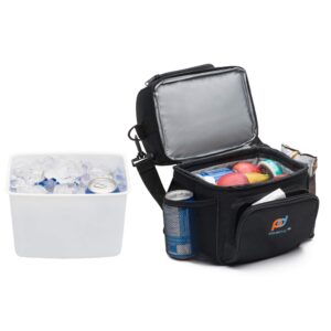 6-cans (355 ml) cooler lunch bag with leakproof hardliner bucket. hold 6 regular size (355 ml) cans without ice.