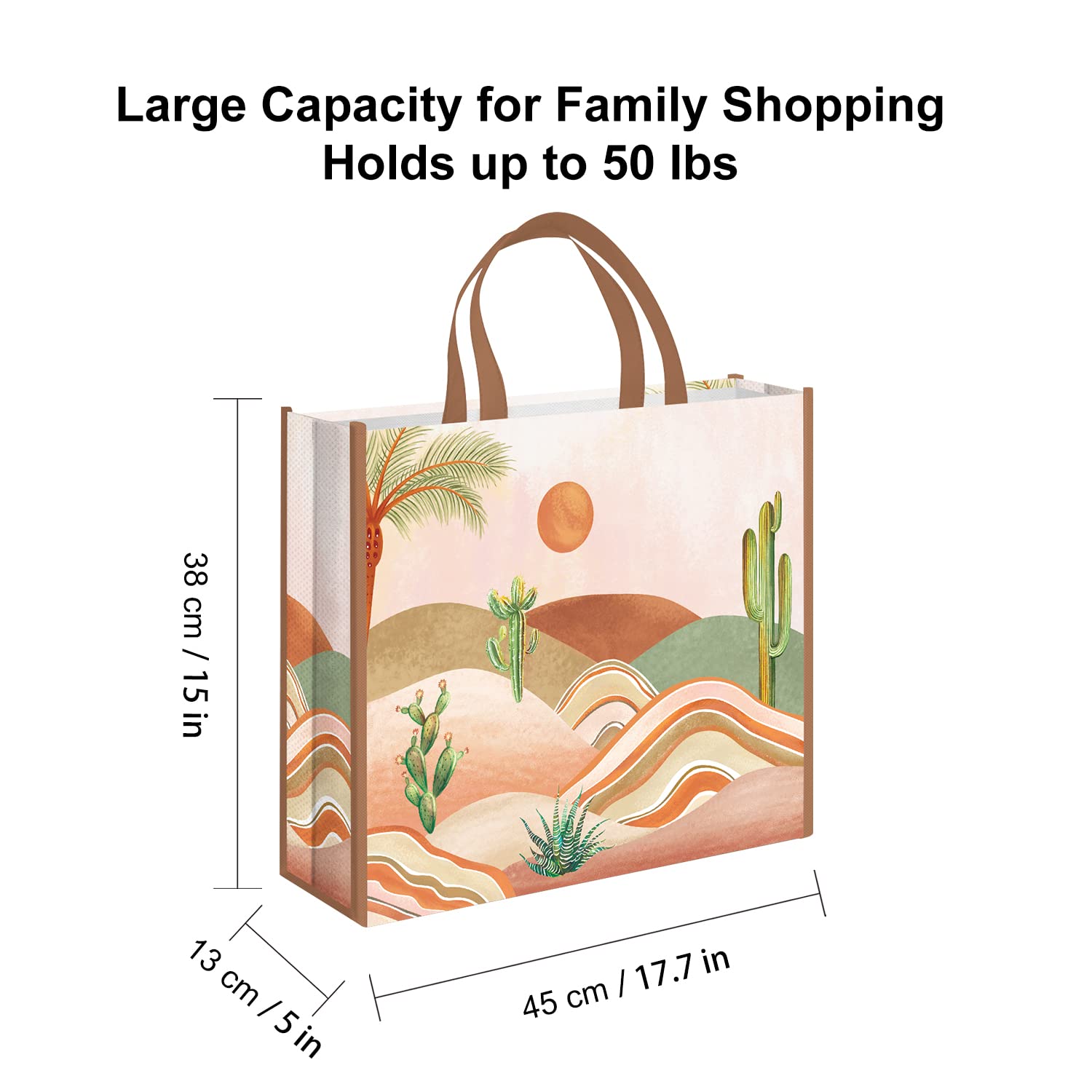 NymphFable 5 Pack Gift Bags Medium 17.7 * 15 * 5 inches Reusable Party Gift Bags Tote Bags for Birthday Wedding Party Favour Present Wrap with Handles