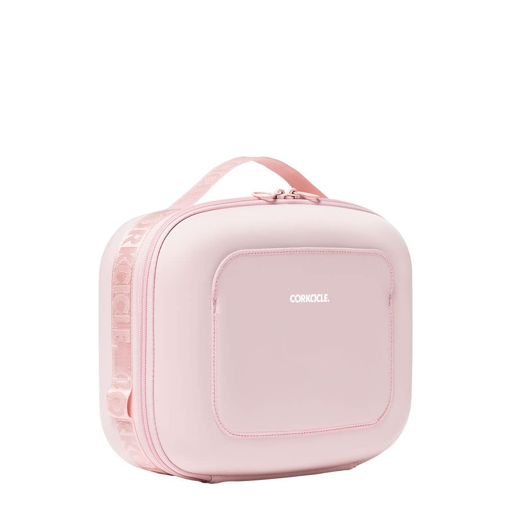 Corkcicle Crushproof Cooler Lunch Box, Reuseable Water Resistant Insulated Lunch Box, Perfect for Traveling with Wine, Beer, Ice Packs, and Lunches, Rose Quartz Neoprene, Back to School