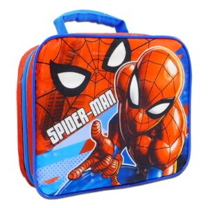 Marvel Spiderman Lunch Bag Set For Boys - Bundle with Superhero Insulated School Lunch Box With Spiderman Stickers And More
