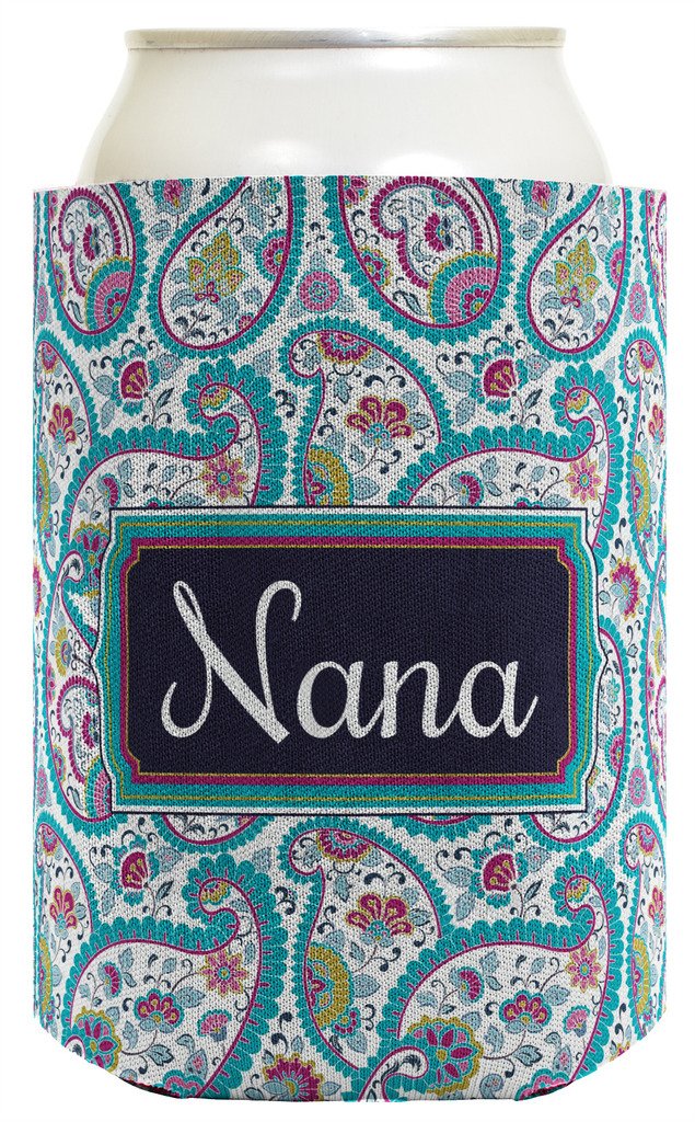 Mother's Day Gift for Nana Cute Paisley 2 Pack Can Coolie Drink Coolers Coolies Paisley